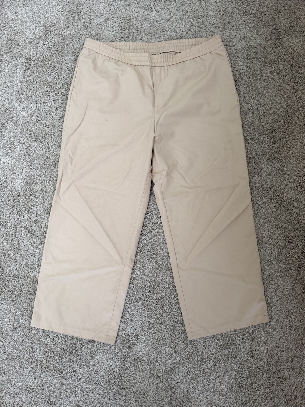 H&M Beige Relaxed Straight-Leg Chinos